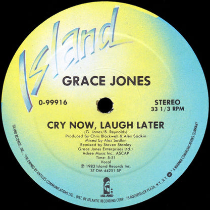 Grace Jones : Cry Now, Laugh Later (12")