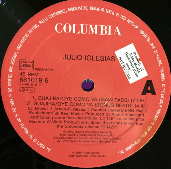 Julio Iglesias : Guajira / Oye Como Va (12")
