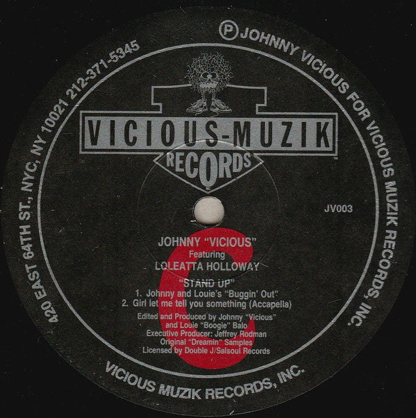 Johnny Vicious Featuring Loleatta Holloway : Stand Up (2x12")
