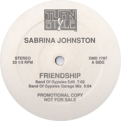 Sabrina Johnston : Friendship (12", Promo, Spe)