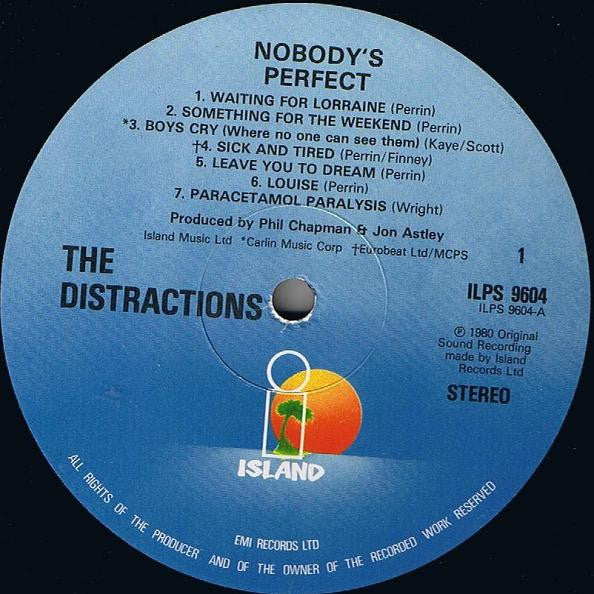 The Distractions : Nobody's Perfect (LP, Album)