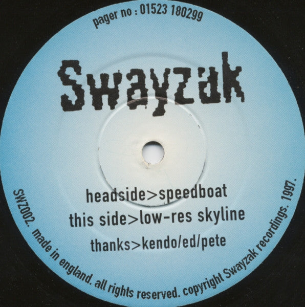 Swayzak : Speedboat / Low-Res Skyline (12")