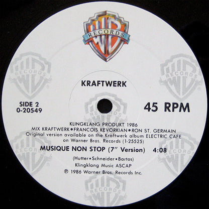 Kraftwerk : Musique Non Stop (12", All)