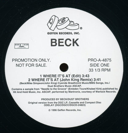 Beck : Where It's At (12", Maxi, Promo)