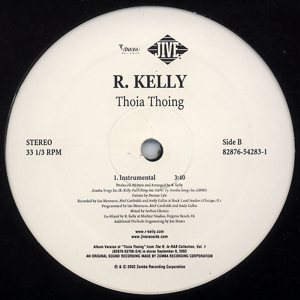 R. Kelly : Thoia Thoing (12", Single)