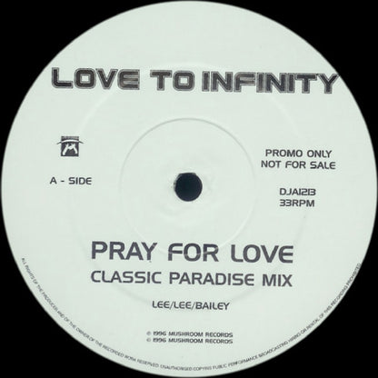 Love To Infinity : Pray For Love (2x12", Promo)