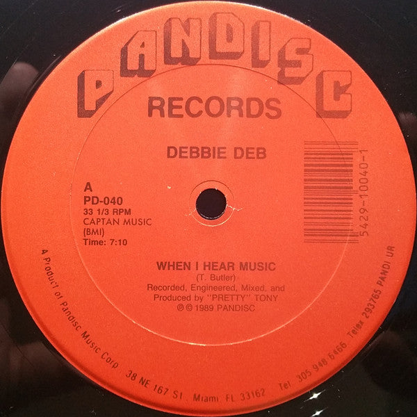 Debbie Deb : When I Hear Music (12", RE)