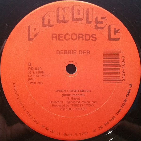 Debbie Deb : When I Hear Music (12", RE)