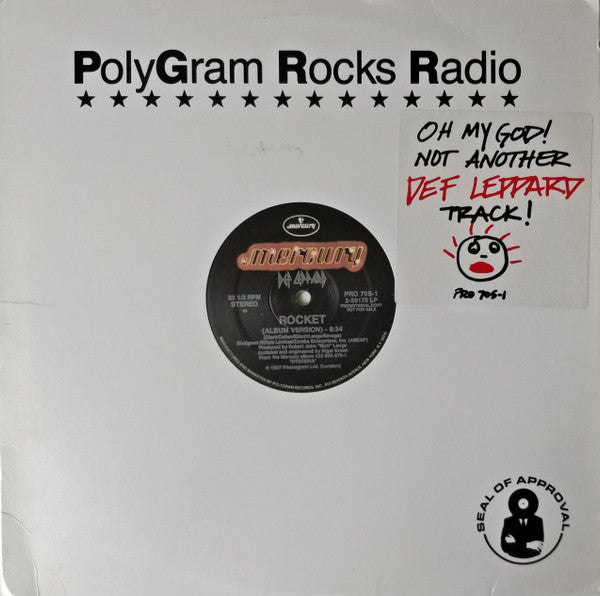 Def Leppard : Rocket (Album Version) / Rocket (Lunar Mix) (12", Promo)