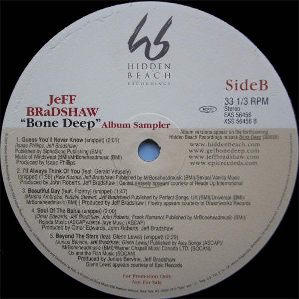 Jeff Bradshaw : Slide / Bone Deep (Sampler) (12", Promo)
