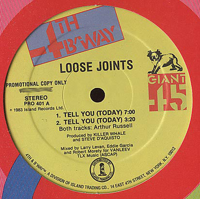 Loose Joints : Tell You (Today) (12", Maxi, Promo)