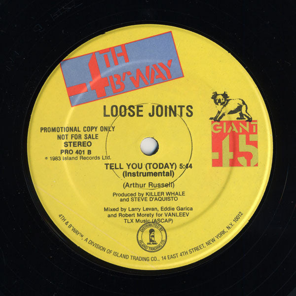 Loose Joints : Tell You (Today) (12", Maxi, Promo)