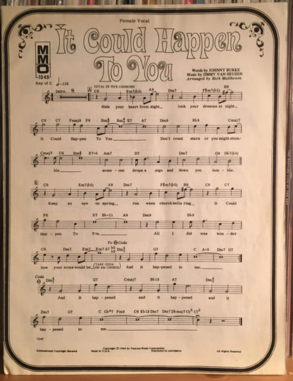 The Rich Mattheson Quartet / The Vinson Hill Quartet : It Could Happen To You (LP, Album, Blu)