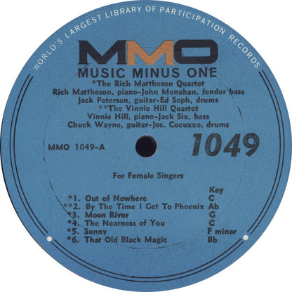 The Rich Mattheson Quartet / The Vinson Hill Quartet : It Could Happen To You (LP, Album, Blu)