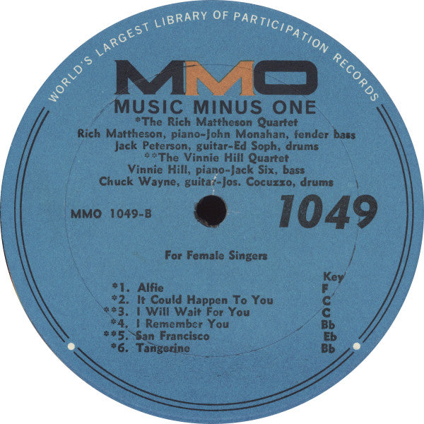 The Rich Mattheson Quartet / The Vinson Hill Quartet : It Could Happen To You (LP, Album, Blu)