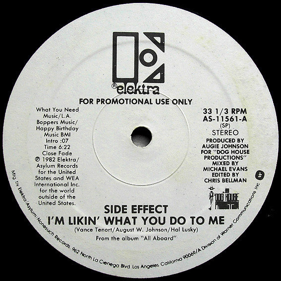 Side Effect : I'm Likin' What You Do To Me (12", Promo)