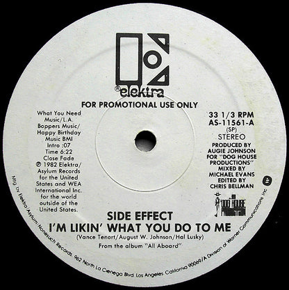 Side Effect : I'm Likin' What You Do To Me (12", Promo)