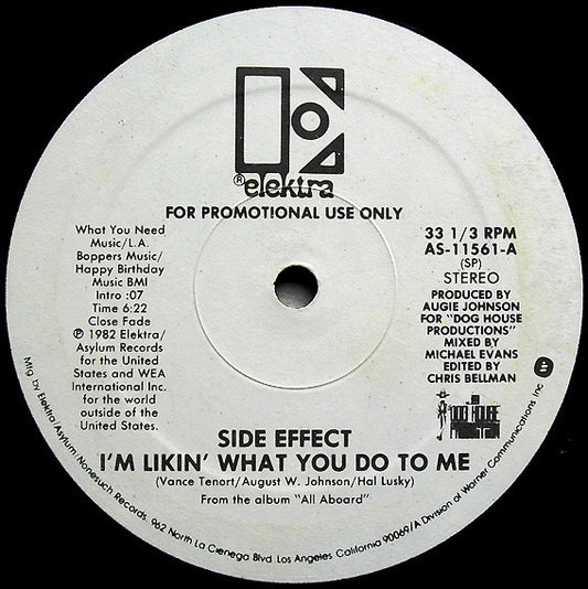 Side Effect : I'm Likin' What You Do To Me (12", Promo)