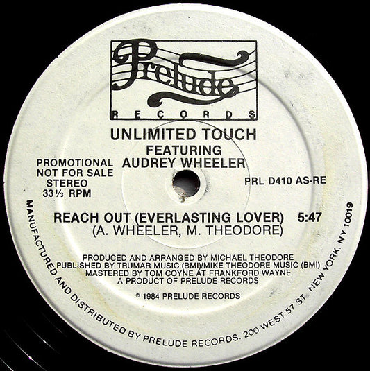 Unlimited Touch Featuring Audrey Wheeler : Reach Out (Everlasting Lover) (12", Promo)
