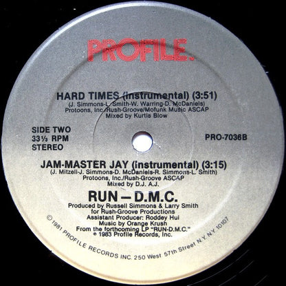 Run-D.M.C.* : Hard Times / Jam-Master Jay (12", Single)