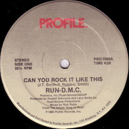 Run-D.M.C.* : Can You Rock It Like This (12")