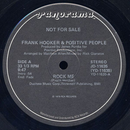 Frank Hooker & Positive People : Rock Me (12", Promo)