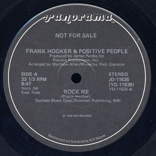 Frank Hooker & Positive People : Rock Me (12", Promo)
