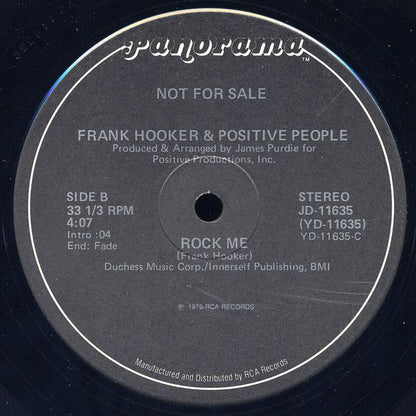 Frank Hooker & Positive People : Rock Me (12", Promo)
