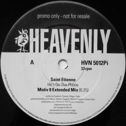 Saint Etienne : He's On The Phone (12", Single, Promo)