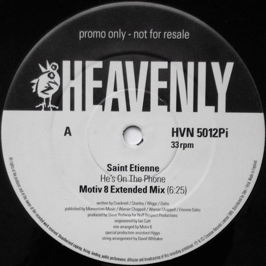 Saint Etienne : He's On The Phone (12", Single, Promo)