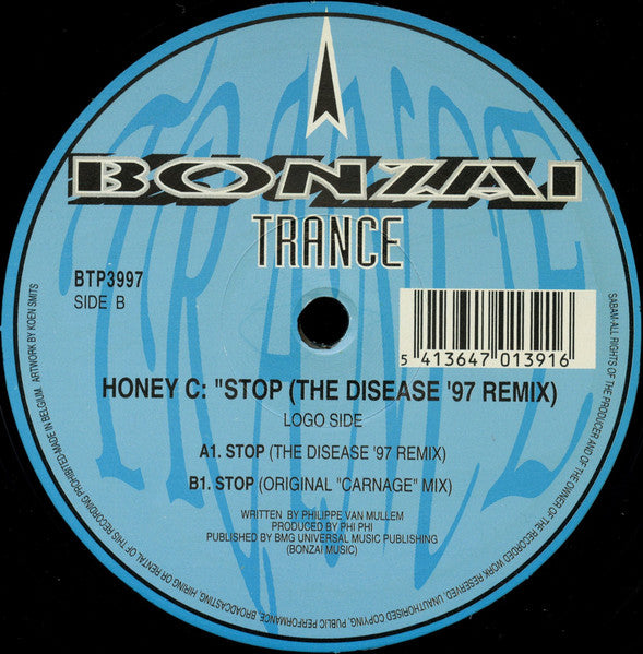 Honey C : Stop (The Disease '97 Remix) (12")