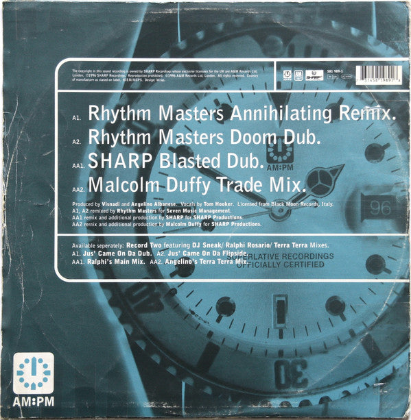 Cool Jack : Jus' Come (SHARP / Rhythm Masters / Malcolm Duffy Mixes) (12", 1/2)