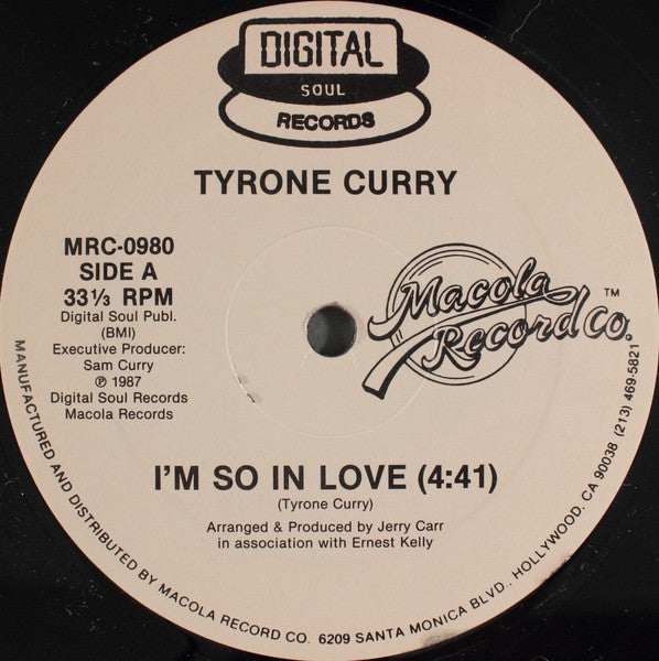 Tyrone Curry : I'm So In Love (12")