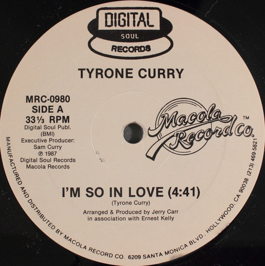 Tyrone Curry : I'm So In Love (12")
