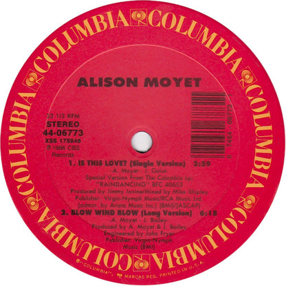 Alison Moyet : Is This Love? (12", Single)
