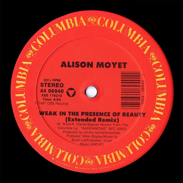 Alison Moyet : Weak In The Presence Of Beauty (12")