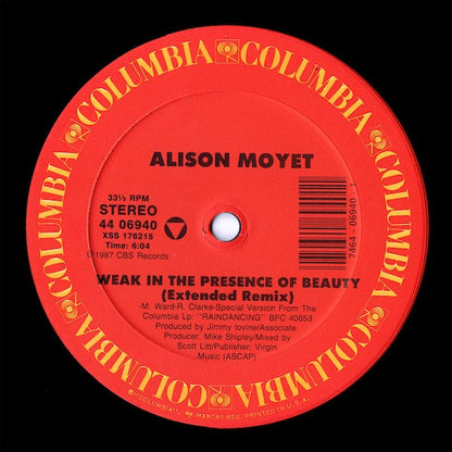 Alison Moyet : Weak In The Presence Of Beauty (12")