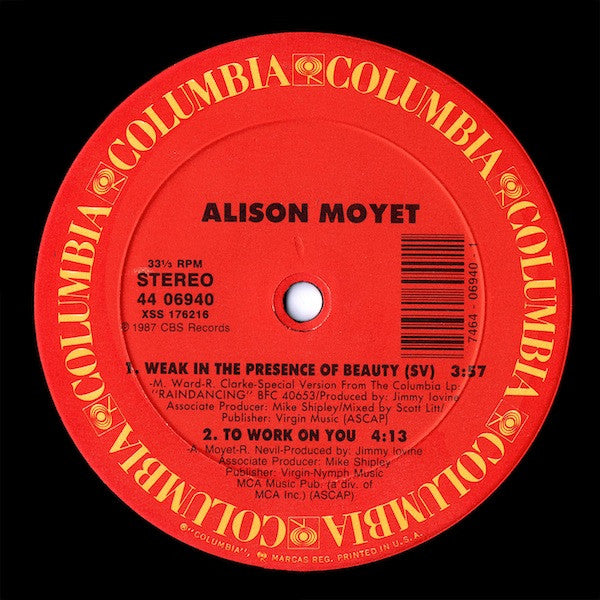 Alison Moyet : Weak In The Presence Of Beauty (12")