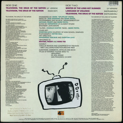 The Disposable Heroes Of Hiphoprisy : Television, The Drug Of The Nation (12")