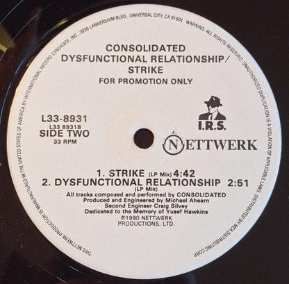 Consolidated : Dysfunctional Relationship / Strike (12", EP, Promo)