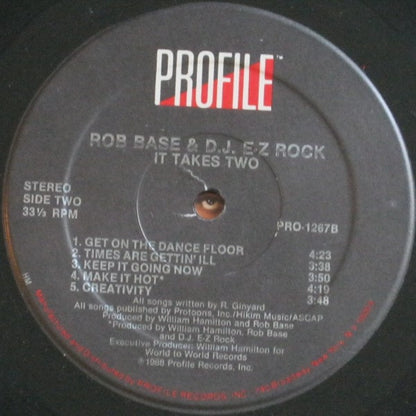 Rob Base & D.J. E-Z Rock* : It Takes Two (LP, Album)