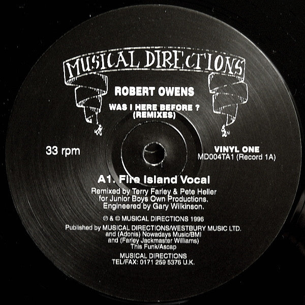 Robert Owens : Was I Here Before? (Remixes) (3x12")