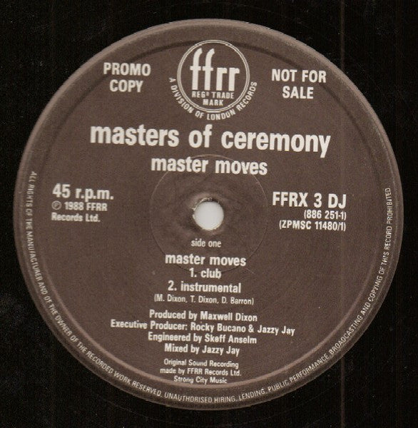 Masters Of Ceremony (2) : Master Moves (12", Promo)