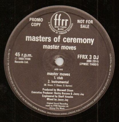 Masters Of Ceremony (2) : Master Moves (12", Promo)