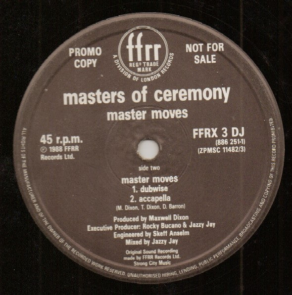 Masters Of Ceremony (2) : Master Moves (12", Promo)