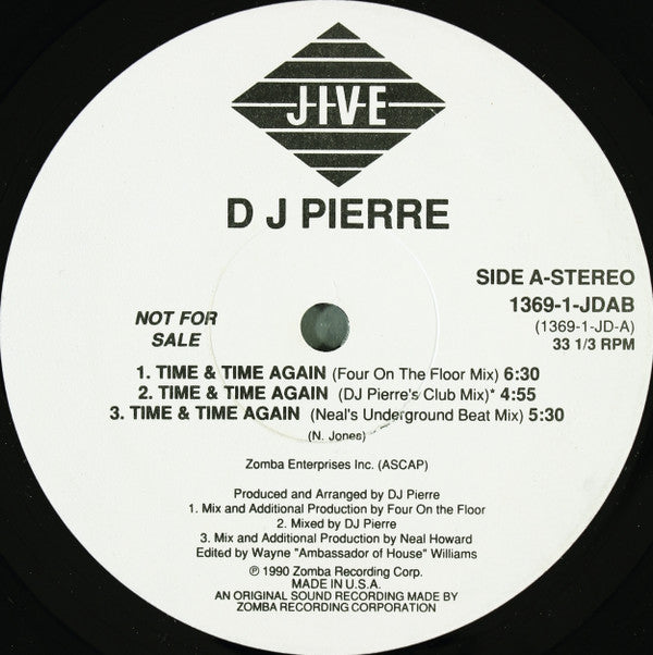 D J Pierre* : Time & Time Again (12", Promo)