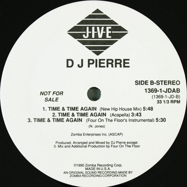 D J Pierre* : Time & Time Again (12", Promo)