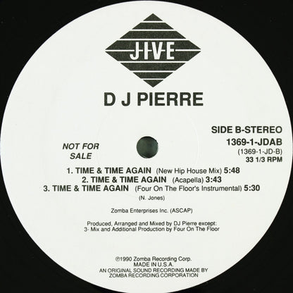 D J Pierre* : Time & Time Again (12", Promo)