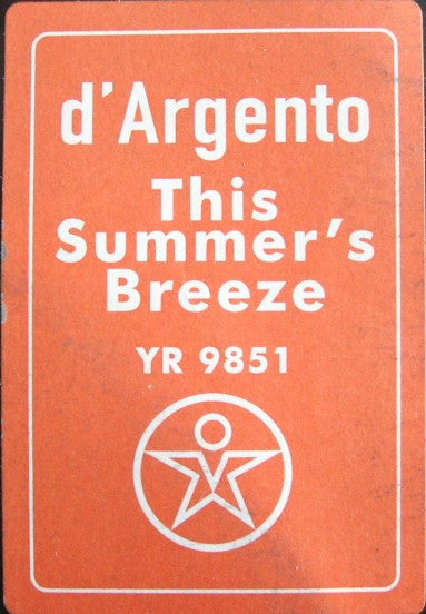D'Argento : This Summer's Breeze (12")