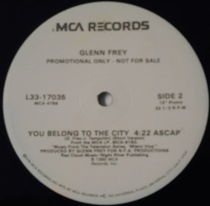 Glenn Frey : You Belong To The City (12", Single, Promo)